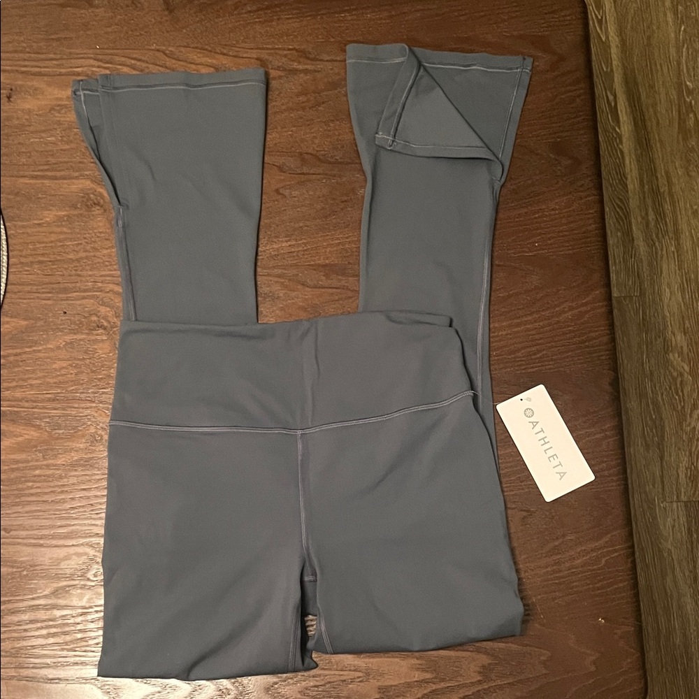 Athleta Slate Gray Flare Leggings